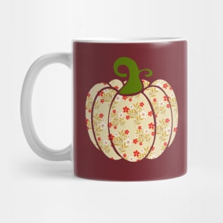 Boho Floral Pumpkin Mug